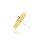 14kt Gold Isadora White CZ Threadless End