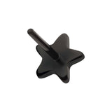 Black PVD Titanium Star Threadless End
