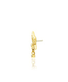 14kt Gold Papillon White CZ Threadless End