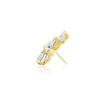 14kt Yellow Gold Paget White CZ Threadless End
