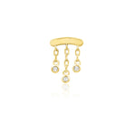 14kt Gold Delilah White CZ Chains Threadless End