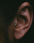 14kt Gold Ophelia White CZ Threadless End