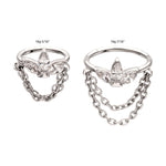 Titanium Triple Marquise CZ with Chains Hinged Segment Clicker