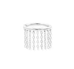 14K Gold Skylar Hinged Segment Ring with Chains