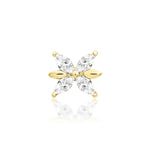 14kt Gold Lilliana White CZ Threadless End
