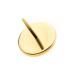 24kt Gold PVD Titanium Hammered Disk Threadless Top