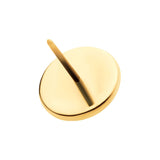 24kt Gold PVD Titanium Hammered Disk Threadless Top
