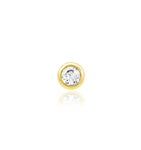 14kt Gold Bezel CZ Threadless End
