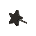 Black PVD Titanium Star Threadless End