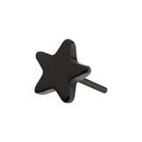 Black PVD Titanium Star Threadless End