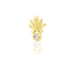 14kt Gold Ophelia White CZ Threadless End