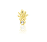 14kt Gold Ophelia White CZ Threadless End