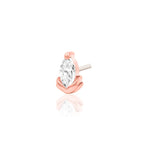 14kt Gold Uma White CZ Threadless End