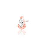 14kt Gold Uma White CZ Threadless End