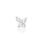 14kt Gold Flutterby White CZ Threadless Top