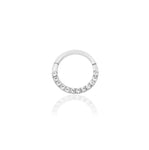 14K Gold CZ Hinged Segment Ring