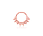 14kt Gold Tri-Bead Hinged Segment Ring