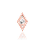 14kt Gold Isadora White CZ Threadless End