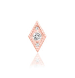 14kt Gold Isadora White CZ Threadless End