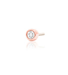 14kt Gold Bezel CZ Threadless End