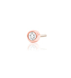 14kt Gold Bezel CZ Threadless End