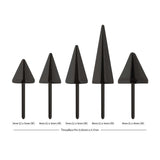 Black PVD Titanium Spike Threadless End