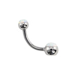 Titanium Internally Threaded Curved Navel Barbell, Topless with 5mm Cabochon