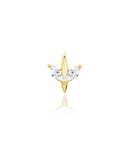 14kt Gold Lucienne White CZ Threadless End