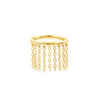 14K Gold Skylar Hinged Segment Ring with Chains