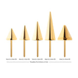 24kt PVD spikes Threadless End