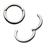 14Kt White Gold Hinge Segment Ring