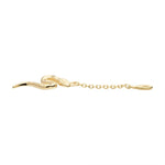 14K Gold Snake CZ Chain Dangle Charm