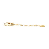 14K Gold Pear Bead CZ Chain Dangle Charm