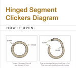 14K Gold Basic Hinged Cliker (3 colors)