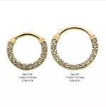 14K Gold Eternity Front Prong Set Diamonds Clicker