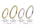14K Gold Eternity Prong Set Side Facing Diamond Clicker (2 colors)