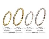 14K Gold Eternity Prong Set Side Facing Diamond Clicker (2 colors)