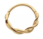 14K Gold Spiral Side Facing Clicker