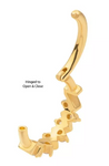 14K Gold 8 Alternating Prong Set CZ Side Facing Clicker