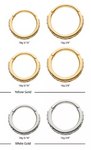 14K Gold Eternity Prong Set Side Facing CZ Clicker (2 colors)