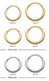 14K Gold Eternity Prong Set Side Facing CZ Clicker (2 colors)