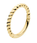 14K Gold Twisted Rope Front Facing Clicker