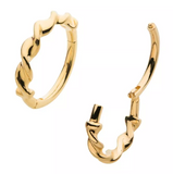 14K Gold Twisted Side Facing Clicker
