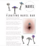 Titanium Internally Threaded Fixed Disk Floating Navel Bar