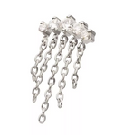 Titanium 5-CZ Cluster Dangle Chains Top (2 colors)