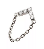 Titanium 5-Cluster CZ Arrow Shape Chain Top (2 options)