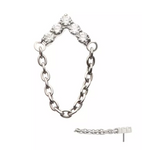 Titanium 5-Cluster CZ Arrow Shape Chain Top (2 options)