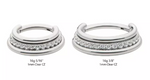 Titanium Triple Stacked Side Facing Full CNC Set CZ Clicker