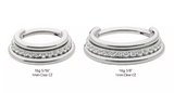 Titanium Triple Stacked Side Facing Full CNC Set CZ Clicker