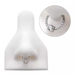 Titanium CNC Set Full CZ & Big Round CZ Front Facing Clicker